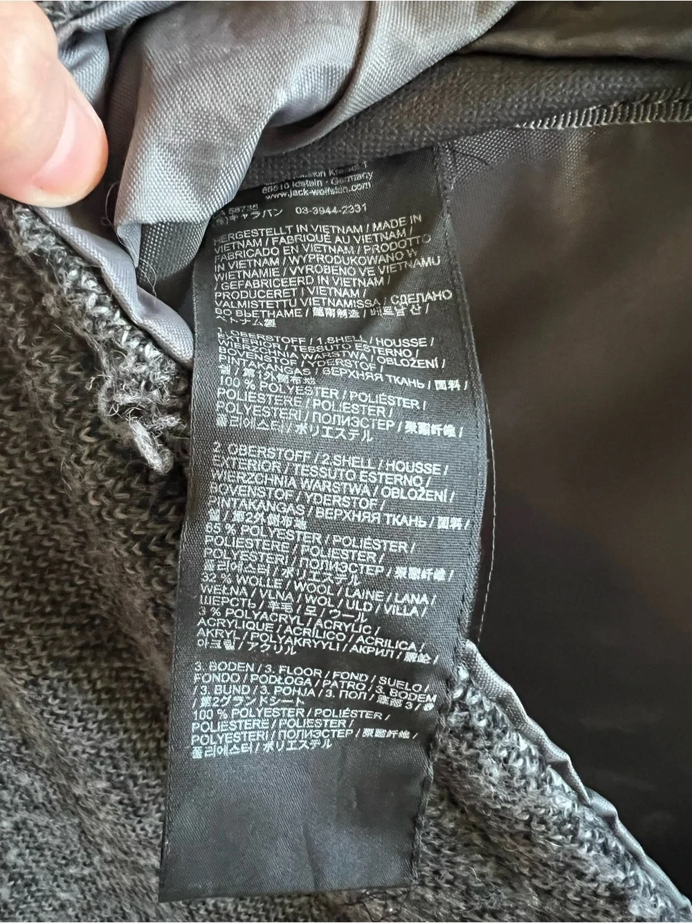 Jack Wolfskin black gray